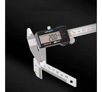 Medidor de medición de acero inoxidable para aplicaciones de calibrador de chaflán en procesamiento de vidrio, fabricación mecánica y carpintería (45° pequeño)