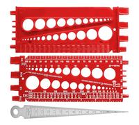 Medidor de medición de tuercas de tornillo de 1 pieza y regla de separación de 1 pieza, medidor de medición de pernos, comprobador de rosca de perno, herramientas de medición