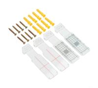 Medidor de monitoreo de grietas, paquete de 2, monitor de grietas de esquina con rejilla de medición, registro de monitoreo de grietas de pared acrílica para inspección estructural