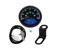 Medidor de motocicleta de 12 V, 1-4 cilindros, velocímetro, tacómetro, 12000 RPM, LCD digital