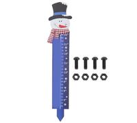 Medidor de nieve de copo de nieve para exteriores, calibre de medición de nevadas de 24 pulgadas, regla de metal de copo de nieve de invierno para patio, de decoración al aire