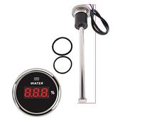 Medidor de nivel agua Digital 0-190 Ohm resistente al + Sensor 150-600mm con retroiluminación roja for yate barco marino coche,Monitor preciso(150MM)