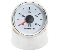 Medidor de Nivel Aguas residuales 2" y 52 mm con retroiluminación 8 Colores. E-1/4-1/2-3/4-F for Auto, Barco yate(WS)