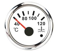 Medidor de Nivel Aguas residuales, Agua y Combustible, Resistente al, 52 mm, 0-190 ohmios, medidor Temperatura Aceite presión con Alarma for Barco Coche, voltímetro(Water Temp WS)