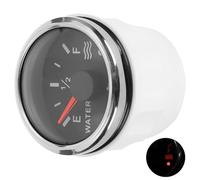 Medidor de nivel de agua, 52 mm/2 pulgadas Medidores de nivel de agua 9-30 V CC Alarma inteligente para barco marino RV 0-190ohm Sensor europeo(Negro)