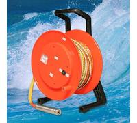 Medidor de nivel de agua con sonda de acero inoxidable, carrete de cable, detector de profundidad de pozo de agua subterránea, herramienta de medición precisa de nivel de líquido para industria, 50 m
