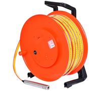 Medidor de nivel de agua - Medidor de profundidad de pozo con sonda de acero inoxidable y cinta para perforaciones, pozos y tuberías