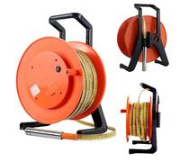 Medidor de Nivel de Agua Portátil para Pozos Profundos, Medidor de Profundidad con Sonda de Acero Inoxidable,Luz Indicadora,Indicador Pico,Indicador Electrónico Nivel de Agua para Pozos(50m(164ft))