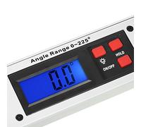 Medidor de Nivel de ángulo Digital Lmrysalque de 0 a 225 Grados, buscador de ángulos, inclinómetro electrónico de transportador de 400 mm y 16 Pulgadas con Doble Nivel de Burbuja
