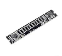 Medidor de nivel de audio en miniatura, mini módulo indicador de nivel de música LED dual de 12 bits, mini medidor VU con 7-12 V CC (B)