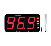 Medidor de Nivel de Sonido Digital de 30 a 130 dB, Medidor de Decibelios para Medir Ruidos, Pantalla Ancha HD de 13 Pulgadas Montada en la Pared con Función de Registro de Datos y Alarma de Ruido