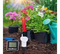 Medidor de nivel de tanque de agua, electrónico con termómetro de visualización de temperatura interior, medidor de líquido de cisterna de agua de lluvia, multifuncional digital para el hogar