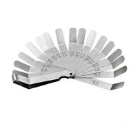 Medidor de palpador de acero inoxidable de 16 hojas para tareas técnicas de medición de huecos Rango de grosor métrico de 0,127 mm a 0,508 mm