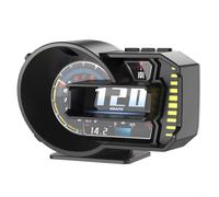 Medidor de panel de instrumentos de visualización frontal con integración GPS OBD para velocidad real, temperatura, voltaje, datos de combustible y análisis de comportamiento de conducción (A590)