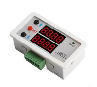 Medidor de panel integrado DC 6-30V Digital Voltaje Corriente Display 0-10V 4-20MA Indicador de señal con terminales enchufables para paneles de control Blanco