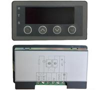 Medidor de pantalla digital para 0-10v 2-10v 0-20ma 4-20ma entrada analógica con Rs485 para protocolo Modbus Rtu y punto decimal ajustable gris Abs Panel recortado 76.5mm (Con relé)