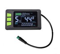 Medidor de pantalla LCD P3C 24V 36V 48V con puerto de cable de 5PIN para bicicleta eléctrica y scooter E, muestra el nivel de batería, faro, nivel PAS, velocidad, viaje, odómetro y error