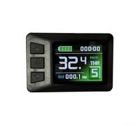 Medidor de pantalla LCD7C impermeable para bicicleta eléctrica con conector de 5 pines compatible con controlador que muestra velocidad en tiempo real y códigos de falla
