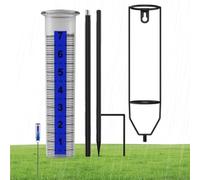 Medidor De Pantalla Para Exteriores Diseño Decorativo Instrumento De Medición De Ajustable En Altura Para Balcón Patio Jardín Colector De Duradero Medidor Transparente Fác