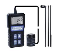 Medidor de PAR Medidor Quantum de Espectro Completo IP68 Impermeable Sensor PAR con Registro de Datos y Mástil Telescópico Sólido Incluido Probador PPFD Actividad Fotosintética de Plantas de Interior