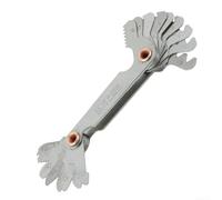 Medidor de paso de rosca industrial para métricas de 0,4 mm a 6 mm y pulgadas de 4 a 48 TPI - Juego de cuchillas de 60 grados y 55 grados para trabajo de torno (55 ° inglés)