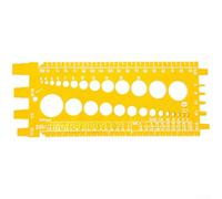 Medidor de paso de rosca, métrico y juego, herramienta de medición de tuerca de tornillo, sistema dual para roscas finas y gruesas, escala impresa precisa, para mecánicos e ingenieros (amarillo)