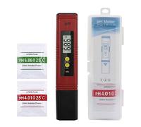 Medidor de PH 0,01 de alta precisión for Probador de Calidad del Agua con rango de medición de 0-14 adecuado for piscina y acuario(Rot)