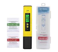 Medidor de PH 0,01 de alta precisión for Probador de Calidad del Agua con rango de medición de 0-14 adecuado for piscina y acuario(Yellow color screen)