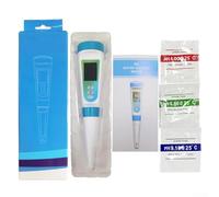 Medidor de pH de alimentos 2 en 1 con detección para alimentos sólidos, sonda de acero inoxidable, pantalla LCD, apagado automático, compatible con mermeladas y salsas D