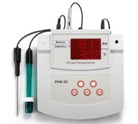 Medidor de pH de escritorio for laboratorio, medidor de acidez y alcalinidad de pH, medidor de pH de alta precisión de escritorio, medidor de calibración automática dos en uno de temperatura