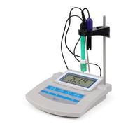 Medidor de pH digital 6 en 1 con compensación de temperatura y almacenamiento de datos, kit de mesa para acuario, laboratorio, granja y pesca