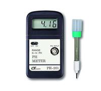 Medidor de pH digital (rango: 0 a 14 pH) para piscinas, spas, jardinería, acuarios, hidroponía. Incluye certificado de calibración de fábrica. Modelo: Lutron PH-201.