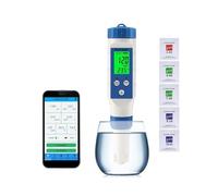 Medidor de pH, Medidor de pH inteligente con Bluetooth 7 en 1/5 1, EC, TDS, ORP, sal, SG y temperatura, for acuar, hidroponía salinidad(5 in 1 PH Meter)