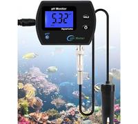 Medidor de pH para Acuarios, PH-990 Pared Medidor pH Agua Probador de Monitor de Calidad del Agua, Contador de Agua con Sonda de Interfaz BNC, para Acuarios Hidroponia Tanques Laboratorio Piscinas