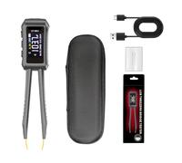 Medidor de pinzas digitales profesionales con pantalla transparente, probador portátil