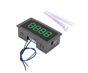 Medidor De Poste 8-24V Pantalla Digital Led 4 dígitos 0-9999 Alto Bajo Más Menos Cable Verde