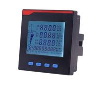 Medidor de potencia, amperios, voltaje, vatios, factor de potencia, frecuencia, medidor multifunción LCD con sensor de abrazadera de amperios(AC0-200A)
