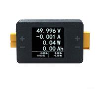 Medidor de potencia bidireccional 8-150V 25A para prueba de batería LiPo, RC para analizador de cargador con pantalla LCD de 1.5 pulgadas, mide voltaje y capacidad de corriente Wh Ah, para interfaz