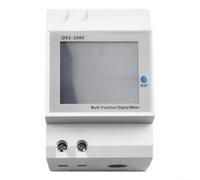 Medidor de potencia de CA de riel DIN de 100 A para voltaje, corriente, medición de potencia, pantalla LCD 6 en 1 con retroiluminación, ahorra datos de energía automáticamente
