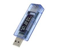 Medidor de Potencia del probador USB - Lector de Voltaje Digital 3-9V 0-3A, medidor de Monitor de Capacidad Actual, Herramienta de detección de batería | Analizador de Carga portátil para veri