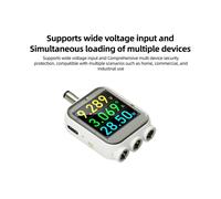 Medidor de Potencia Digital B50 4.5-80V 0-6A 0-600W Voltímetro Amperímetro de Alta Precisión DC5.5 Probador de Tres Puertos 5517Multimete