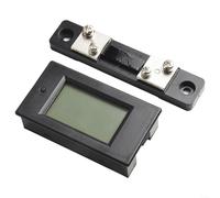 Medidor de potencia digital CC 6.5-100V 50A, monitor de energía de voltaje LCD con retroiluminación azul, medidor de amperímetro para pruebas de batería solar (50 A con derivación)