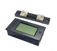 Medidor de potencia digital CC 6.5-100V 50A, monitor de energía de voltaje LCD con retroiluminación azul, medidor de amperímetro para pruebas de batería solar (100 A con derivación)