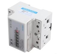 Medidor de potencia digital de 230 V diseñado para instalación de riel DIN, cuenta con un indicador de pulso fiable y método de aislamiento óptico