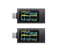 Medidor de Potencia KWS-X1 de 2 Piezas, 12 A, Tipo C, Comprobador Carga Rápida, Pantalla Digital, Amperímetro de Voltaje CC, Medidor de Potencia,