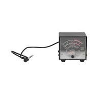 Medidor de potencia SWR externo y pantalla de recepción S con carcasa de aleación de aluminio y panel blanco para monitoreo electrónico Compatible con dispositivos de comunicación (panel negro)