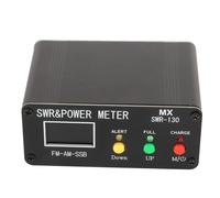 Medidor de potencia SWR portátil para radioaficionados, con batería recargable integrada, indicador de estado de carga y alarma sonora para VSWR