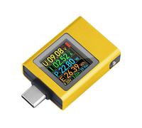 Medidor de Potencia Tipo C, Comprobador de Voltaje y Corriente, Multímetro Digital CC 4,5-50 V, 0-12 A, PD 3.1, Color Amarillo Dorado.
