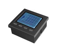 Medidor de potencia trifásico, amperios, voltaje, kWh, vatios, var, factor de potencia, frecuencia, medidor multifunción LCD con sensor de pinza amperimétrica CT(AC0-200A)