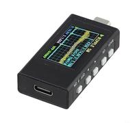 Medidor de potencia USB tipo C y probador de monitor de voltaje de corriente para DC 3 336V 012A compatible con protocolos de carga rápida incluyendo PD QC MTK con medición de curva y ondulación